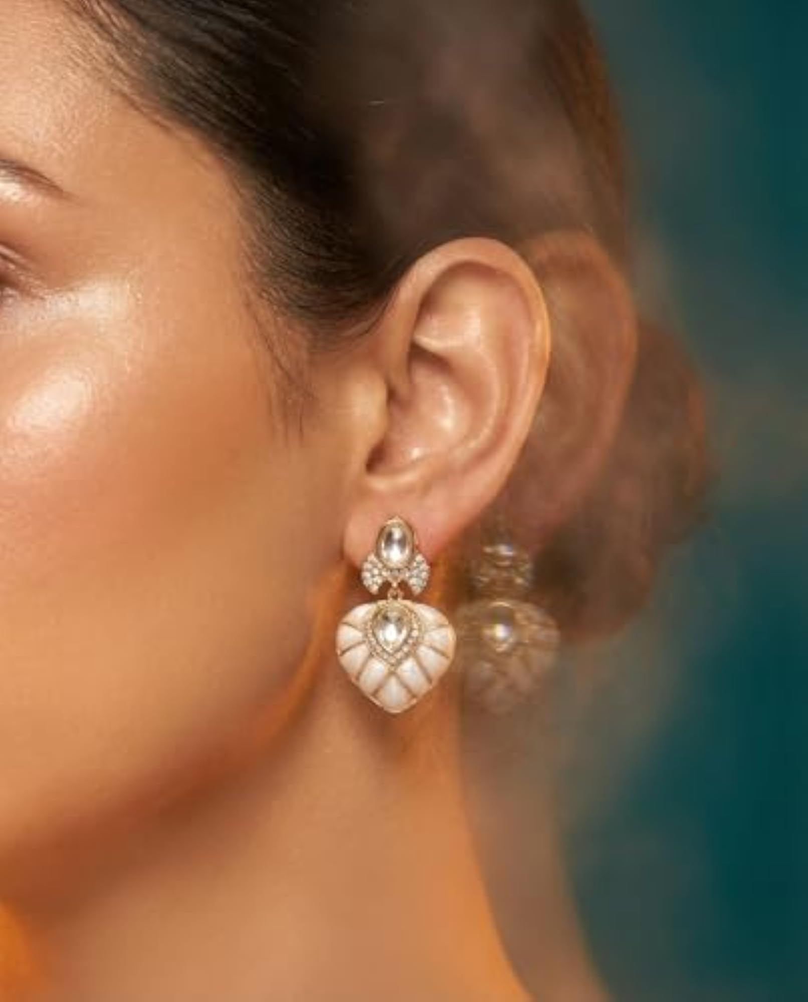 Women's Statement Moissanite Brass Drop Dangle Earrings